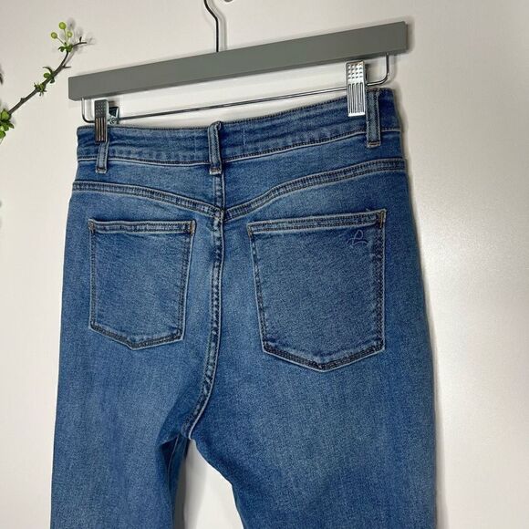 DL1961 Jackie High Rise Cropped Flare Jeans Raw Hem Sz 29 - Picture 10 of 12